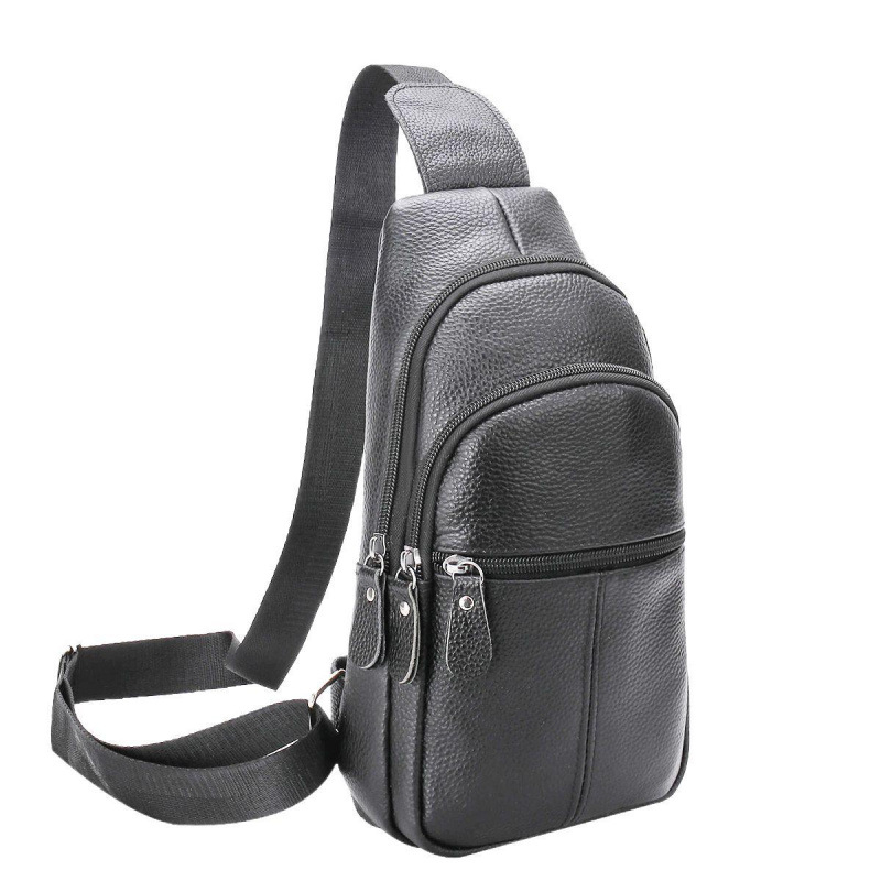 Muška crossbody torba od poliestera, kožna podstava, proljeće 2025, za rekreacijska putovanja