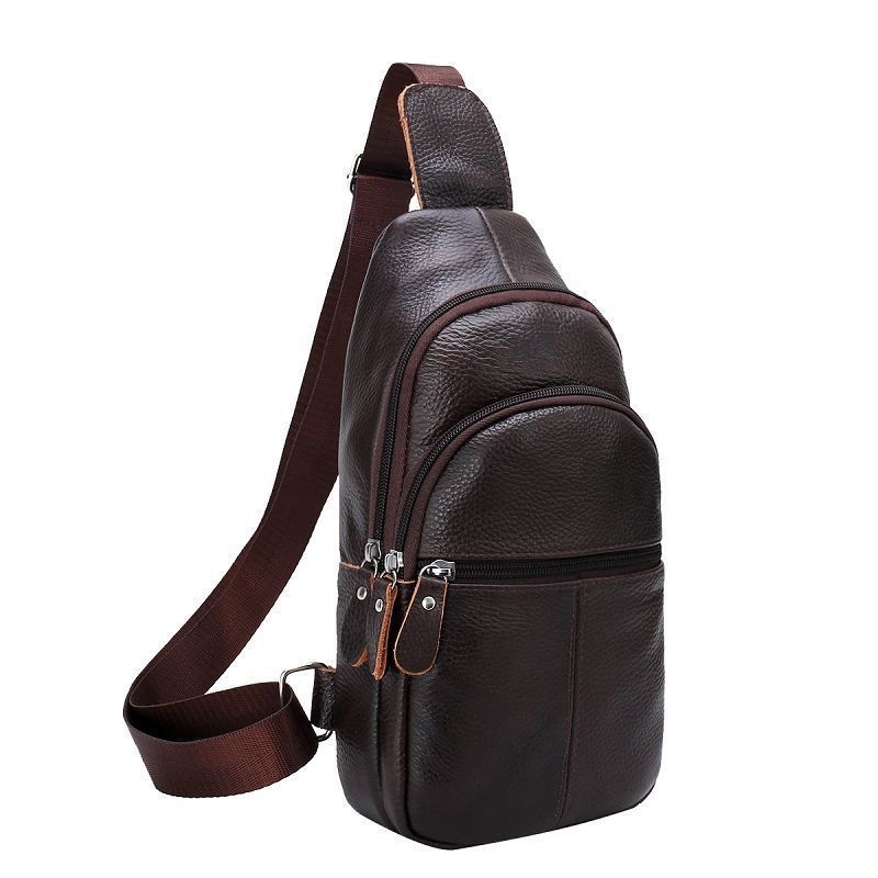 Muška crossbody torba od poliestera, kožna podstava, proljeće 2025, za rekreacijska putovanja