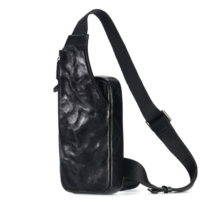 Muška kožna crossbody torbica - Veliki kapacitet, Otporna na habanje, DUJIANG, Podstava od poliester-pamučne tkanine