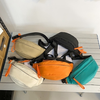 Muška crossbody torba od platna, vodootporna, podstava od poliester, urban stil