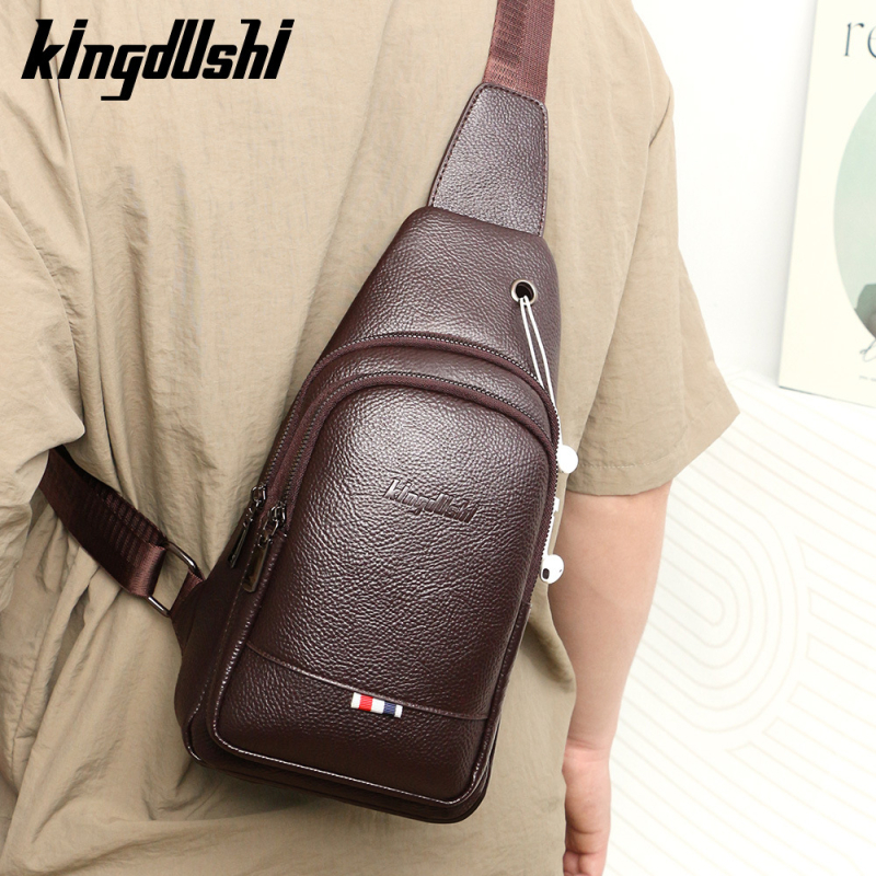 Muška torba za prsa – Gradska jednostavnost, PU materijal, Kingdushi, proljeće 2025