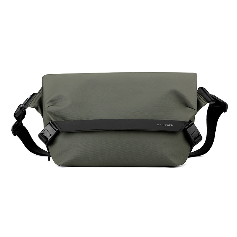 Muška torbica za prsa – ulični stil, najlonska crossbody torba s funkcijom smanjenja opterećenja, podstava od poliestera (Zima 2024)