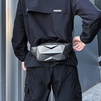 Muška torba za pojas s tvrdim kućištem, vodootporna, crossbody remen, Oxford platno, pogodno za 14-inčni prijenosnik