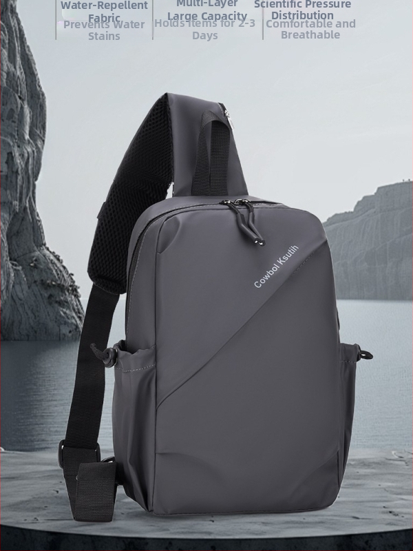 Muška crossbody torba preko ramena – gradski stil, vodootporan materijal, ultra lagana, velika zapremina, poliester podstava, pogodna za slobodno vrijeme i putovanja