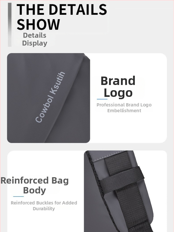 Muška crossbody torba preko ramena – gradski stil, vodootporan materijal, ultra lagana, velika zapremina, poliester podstava, pogodna za slobodno vrijeme i putovanja