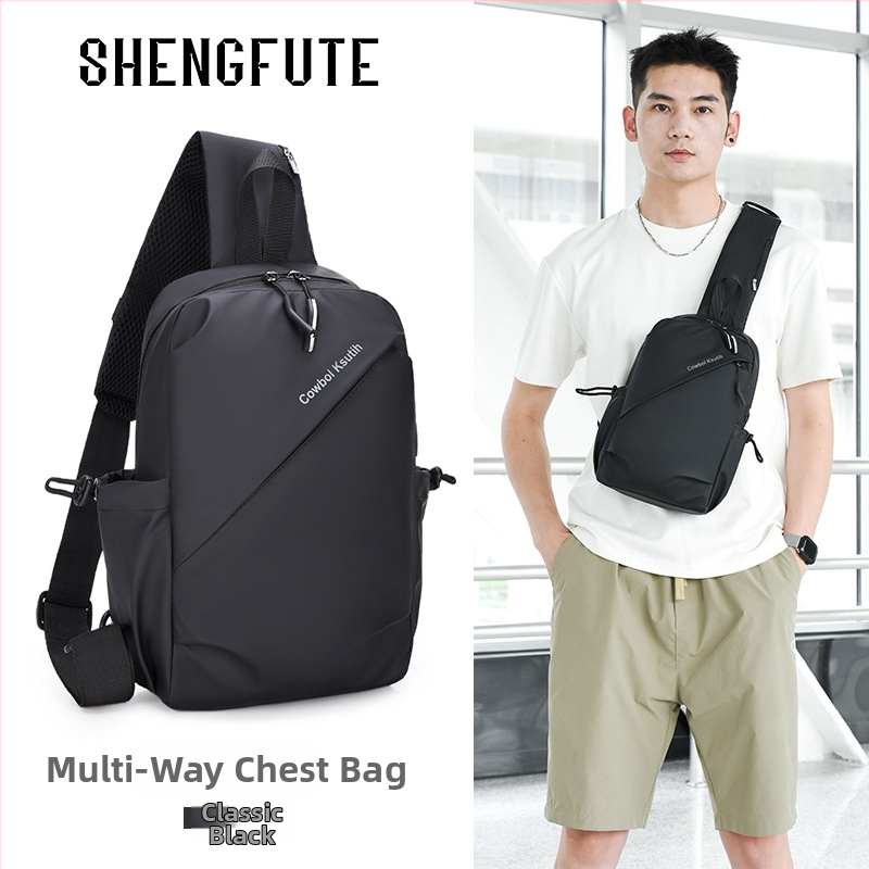 Muška crossbody torba preko ramena – gradski stil, vodootporan materijal, ultra lagana, velika zapremina, poliester podstava, pogodna za slobodno vrijeme i putovanja