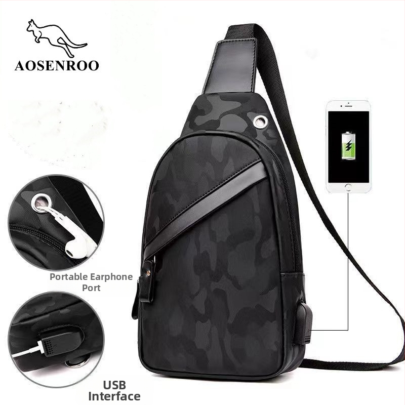 Pánska hrudná taška Unique; Materiál: Iný; Podšívka: PU; Vhodné na voľnočasové cestovanie; Pohlavie: Muž