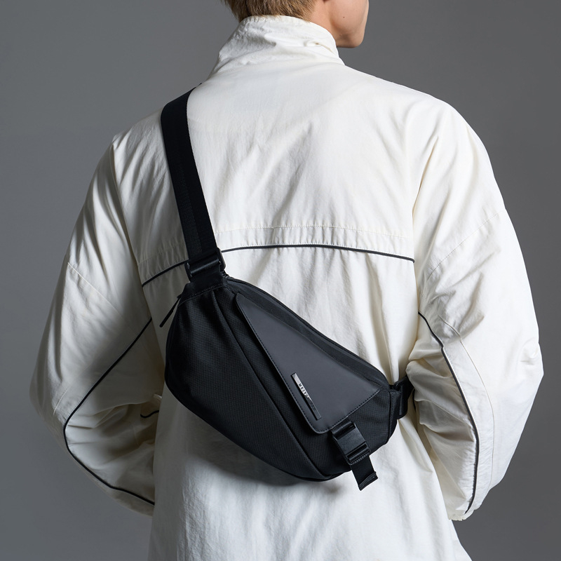 Pánska prsná taška na rameno, mestský minimalistický štýl, Oxford látka, ultra ľahká, podšívka z polyesteru, pre neformálne cestovanie