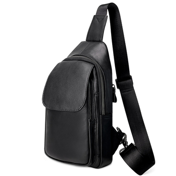 Muška kožna torba za prsa — vrhunska goveđa koža, vodootporna crossbody torba, model 4033