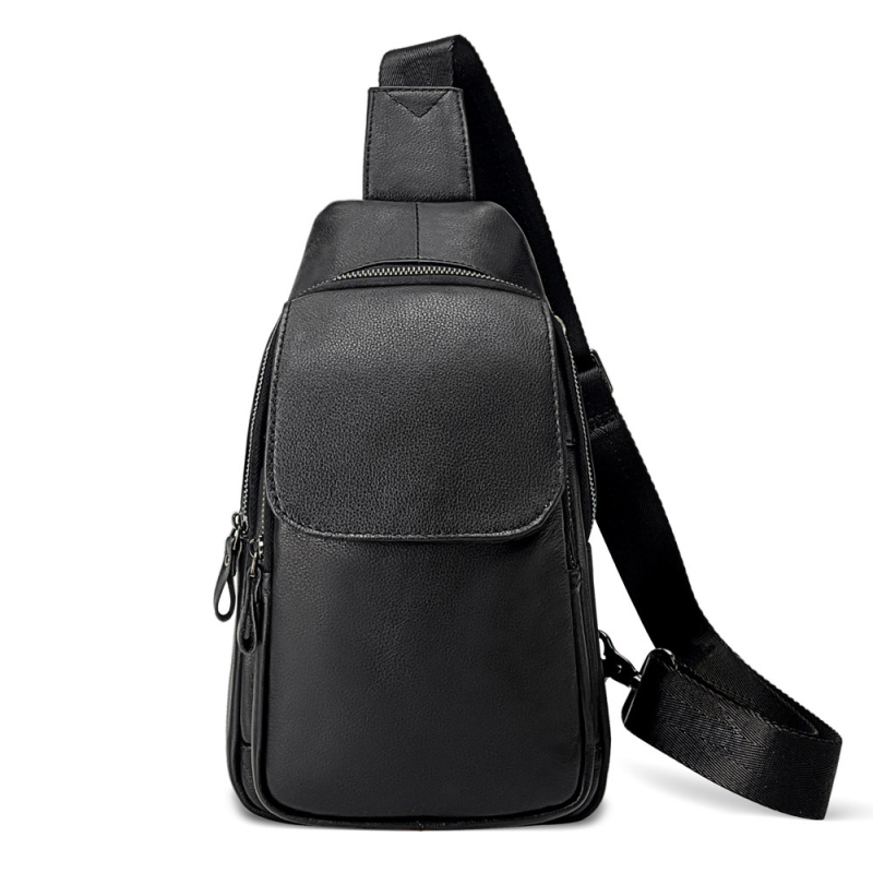 Muška kožna torba za prsa — vrhunska goveđa koža, vodootporna crossbody torba, model 4033