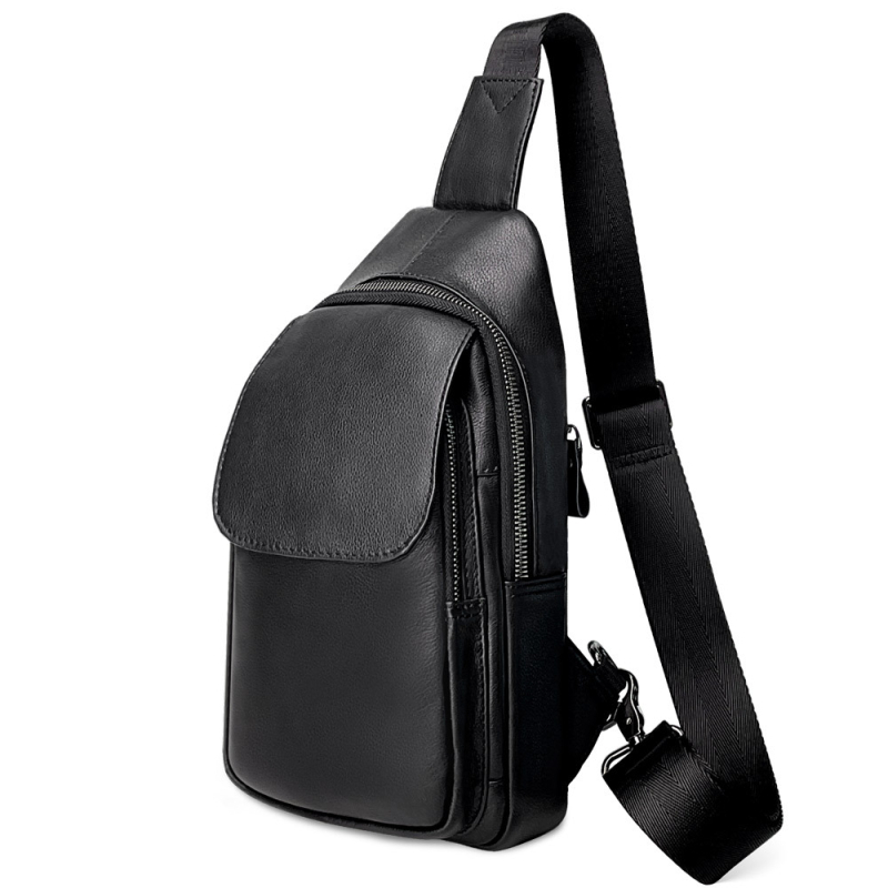 Muška kožna torba za prsa — vrhunska goveđa koža, vodootporna crossbody torba, model 4033