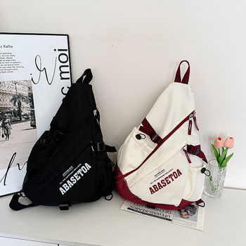 Unisex Τσάντα στήθους με μεγάλη χωρητικότητα, Oxford ύφασμα, κλείσιμο με φερμουάρ, θήκες τηλεφώνου και ταυτότητας, καλοκαίρι 2025