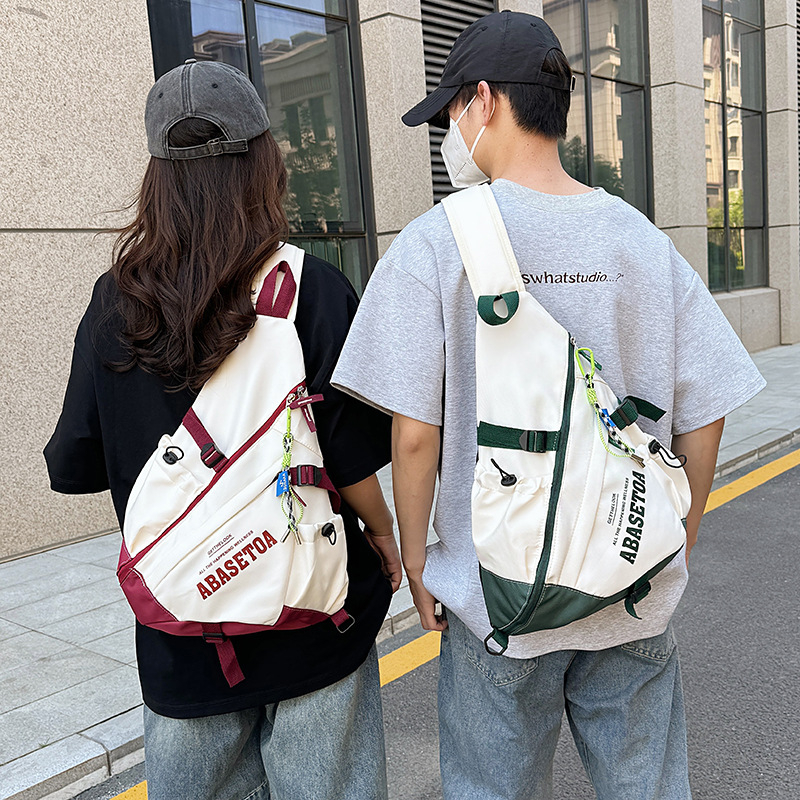 Unisex Τσάντα στήθους με μεγάλη χωρητικότητα, Oxford ύφασμα, κλείσιμο με φερμουάρ, θήκες τηλεφώνου και ταυτότητας, καλοκαίρι 2025