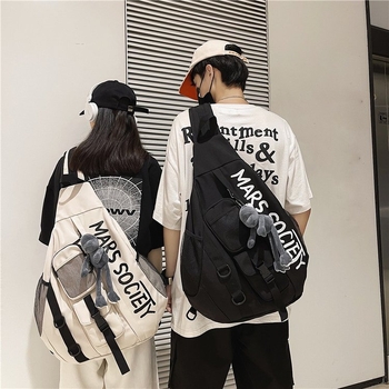 Platnena torba za prsa – unisex, crossbody, mala, streetwear stil