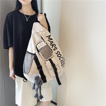 Platnena torba za prsa – unisex, crossbody, mala, streetwear stil