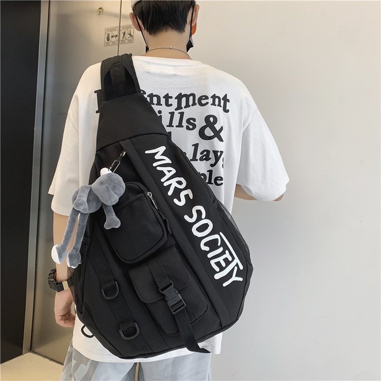 Platnena torba za prsa – unisex, crossbody, mala, streetwear stil