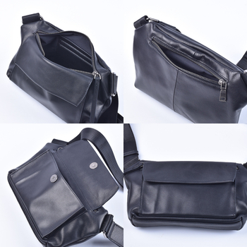 Muška kožna torba za prsa preko ramena, prava koža, gornji sloj, ultra lagana, gradski stil