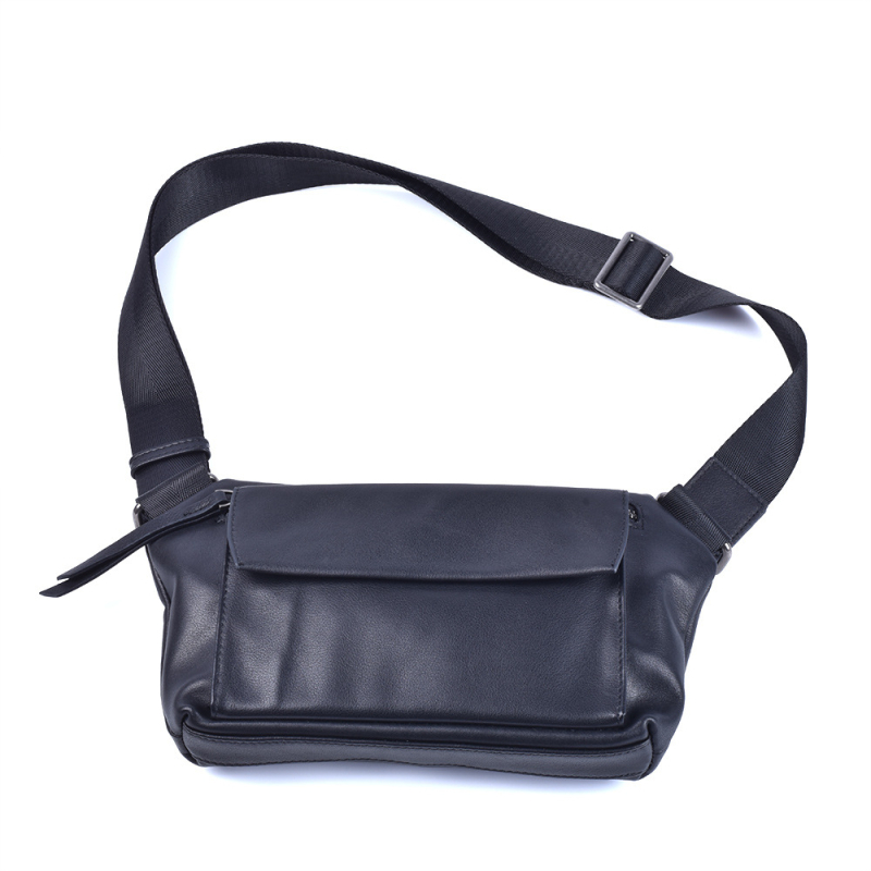 Muška kožna torba za prsa preko ramena, prava koža, gornji sloj, ultra lagana, gradski stil