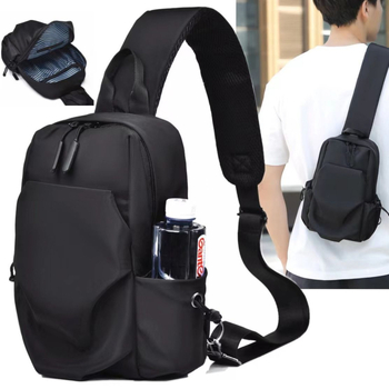 Muška Chest Bag Crossbody - PU Materijal, Najlon Podstava, Za Slobodno Vrijeme Putovanja