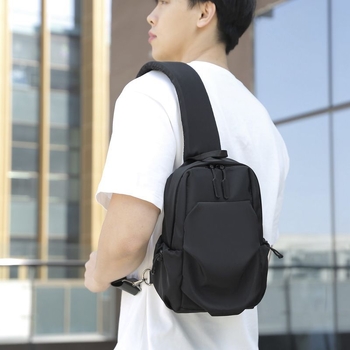 Muška Chest Bag Crossbody - PU Materijal, Najlon Podstava, Za Slobodno Vrijeme Putovanja