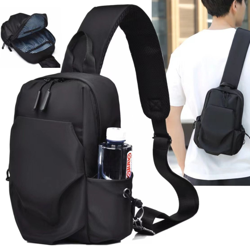 Muška Chest Bag Crossbody - PU Materijal, Najlon Podstava, Za Slobodno Vrijeme Putovanja