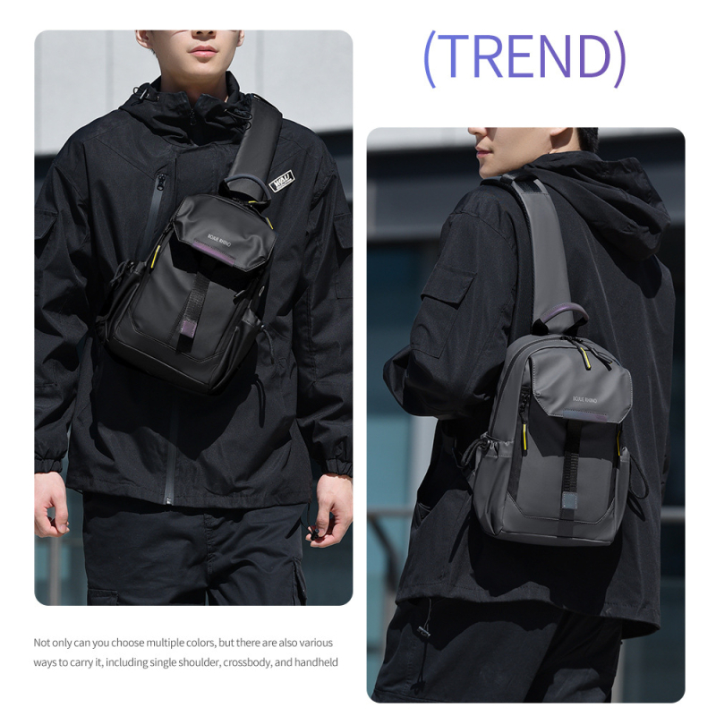 Férfi mellkas táska - Nylon, Vízálló, Ultra könnyű, Légáteresztő, Nagy kapacitás