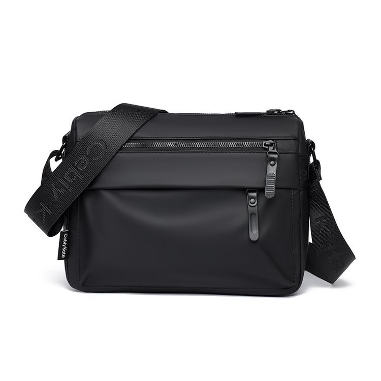 Muška nylon crossbody torba, vodootporna, poslovni stil putovanja, podstava poliester, proljeće 2025