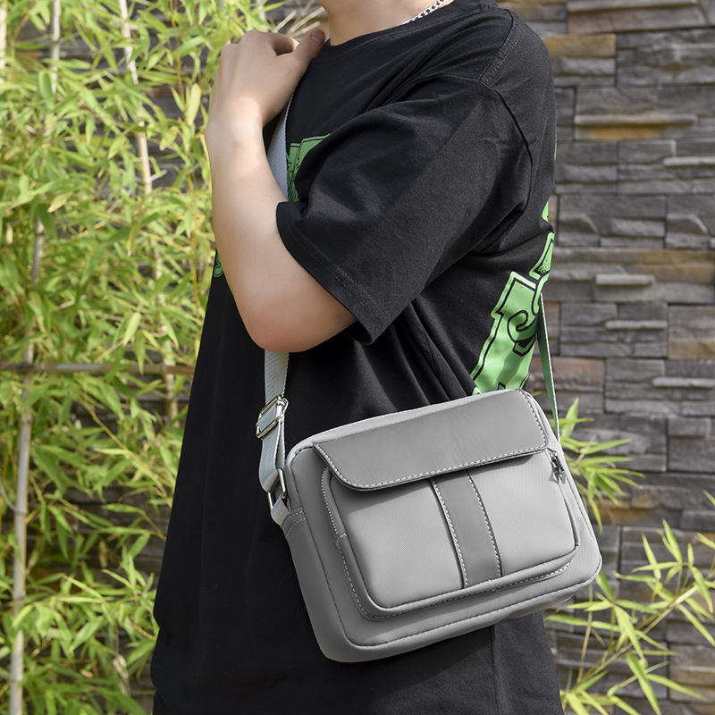 Muška crossbody torbica — PU koža, Otporna na habanje, Jednobojna, Podstava od poliestera, Ulični stil