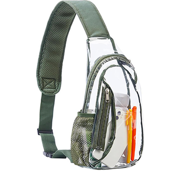 Prozirna PVC crossbody torbica, vodootporna, unisex, 8 inča