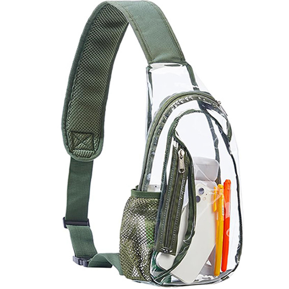 Prozirna PVC crossbody torbica, vodootporna, unisex, 8 inča