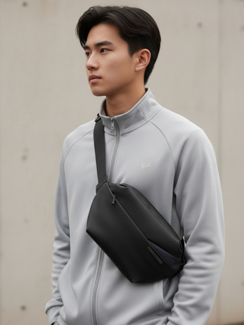 Mr. Zhuge muška crossbody torba – cyber-funkcionalni stil, filmmaterijal, prozračna, antibakterijska, proljeće 2025
