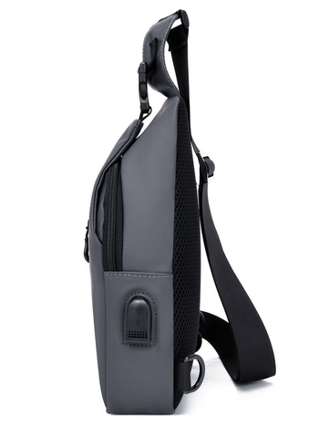Muška crossbody torba, gradska jednostavnost, kožni film materijal, vodootporna, ultra lagana, velika kapacita