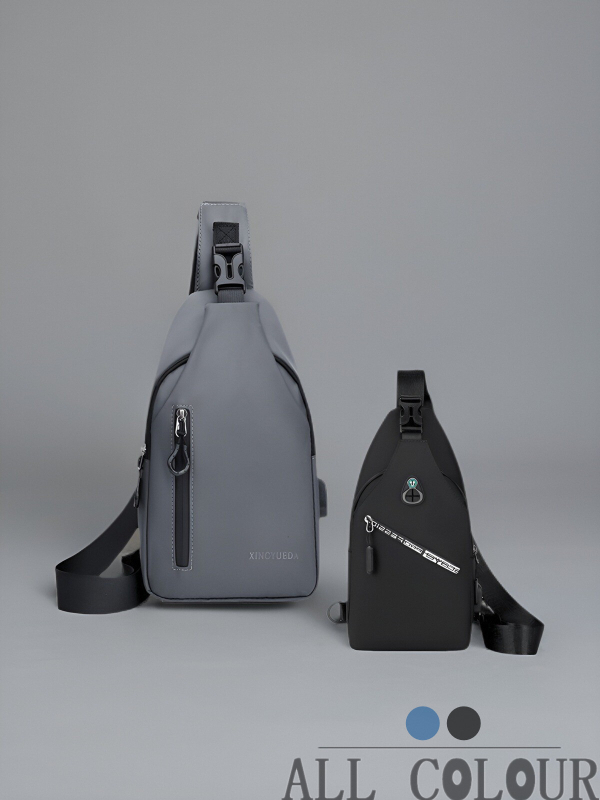 Muška crossbody torba, gradska jednostavnost, kožni film materijal, vodootporna, ultra lagana, velika kapacita