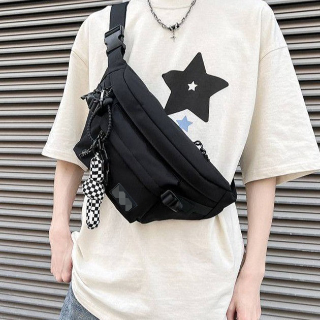 Muška torba za prsa – ulični stil, najlon, podloga od poliestera, zatvaranje na zip, unutarnji sloj