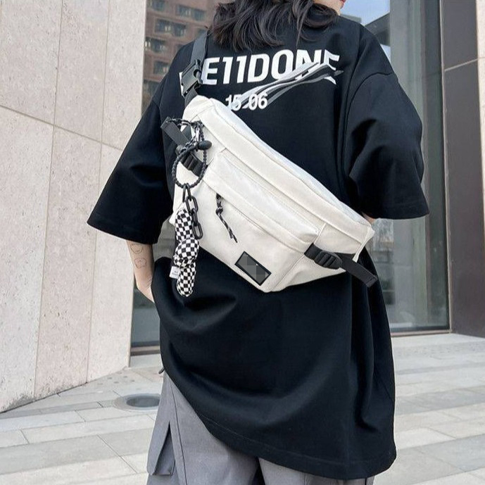 Muška torba za prsa – ulični stil, najlon, podloga od poliestera, zatvaranje na zip, unutarnji sloj