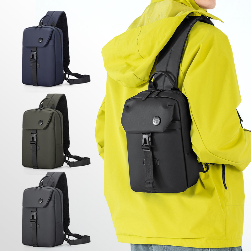 Muška crossbody torba — ulični stil, najlon, podstava poliester, smanjenje tereta, proljeće 2025