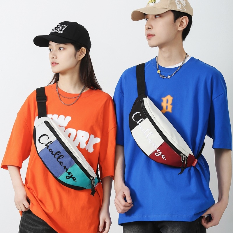 Τσάντα χιαστί για το στήθος – Νάιλον, επένδυση πολυεστέρα, κλείσιμο με φερμουάρ, κρυφή θήκη με φερμουάρ, εξωτερικά 3D δομή