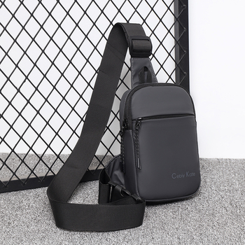 Muška crossbody torba – Najlon, ležerni putnički stil, jednobojna, podstava od poliester