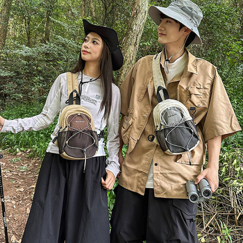 Chenyun Διπλής χρήσης τσάντα στήθους με θήκη κινητού, νάιλον εξωτερικό, επένδυση πολυεστέρα, φερμουάρ, τρισδιάστατος σχεδιασμός, καθημερινή χρήση, στυλ δρόμου, Φθινόπωρο 2025