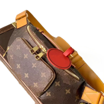 Muška crossbody torba, prava koža, gradski stil, laminirana džepna sa zipom, podstava od teleće kože