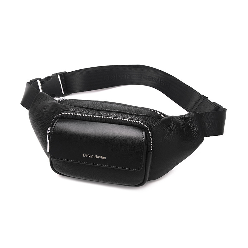 Férfi bőr deréktáska, utcai divat stílus, vízálló és kopásálló, poliészter bélés