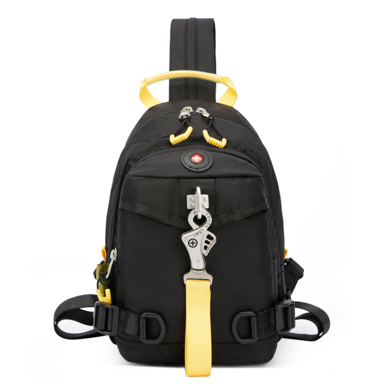 Férfi mellkas táska, vízálló Oxford anyagból, keresztpántos kivitel, modell 5539#, szabadidős utazásokhoz