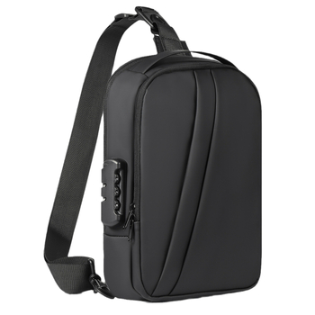 Muška crossbody torba s pametnim protivkrađnim zaključavanjem, vodootporan PVC, ultra lagana, kompatibilna s 8-inčnim laptopom