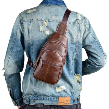 Muška crossbody torba od PU kože – unutarnja podstava od prave kravlje kože, za slobodno vrijeme, Brend Unique