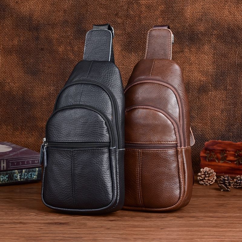 Muška crossbody torba od PU kože – unutarnja podstava od prave kravlje kože, za slobodno vrijeme, Brend Unique
