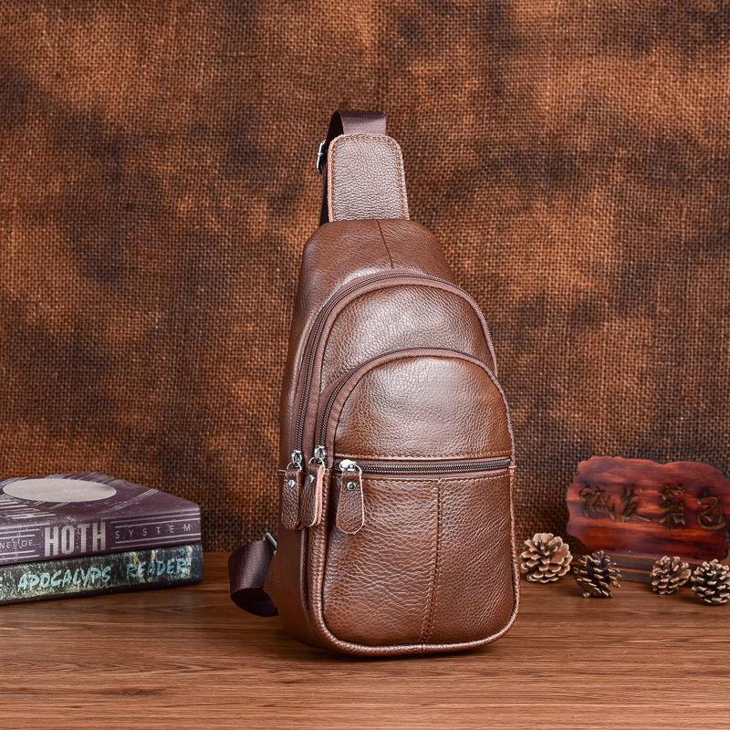 Muška crossbody torba od PU kože – unutarnja podstava od prave kravlje kože, za slobodno vrijeme, Brend Unique