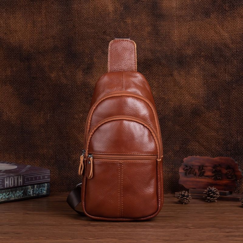Muška crossbody torba od PU kože – unutarnja podstava od prave kravlje kože, za slobodno vrijeme, Brend Unique