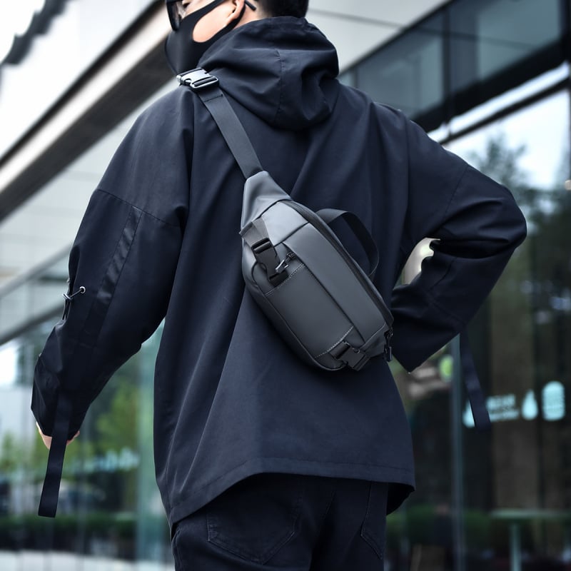 Muška crossbody torba – ultra lagana PU, gradski minimalistički stil, podstava od poliestera, Feisha, svakodnevna upotreba