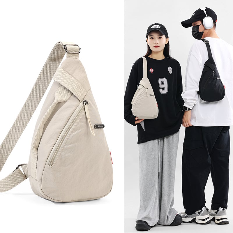 Putni crossbody ruksak od najlona, zatvaranje zipom, poliester podstava, džep za kameru, vanjski džep s unutarnjim džepom, ulični stil