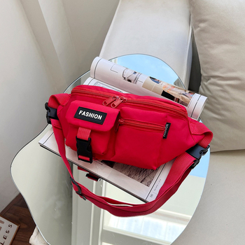 Crossbody τσάντα με αστικό απλό στυλ, νάιλον εξωτερικά, άνοιγμα με φερμουάρ, επένδυση πολυεστέρα, εσωτερική θήκη ID